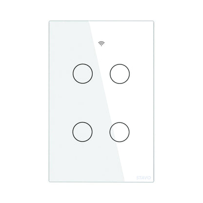 Smart Switch Panel Glass Panel US Version 1/2/3/4 Gang (ONLY PANEL without switch）